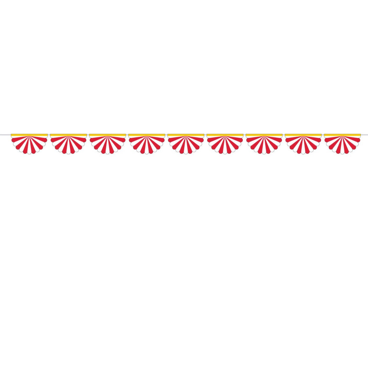red and white bunting banner