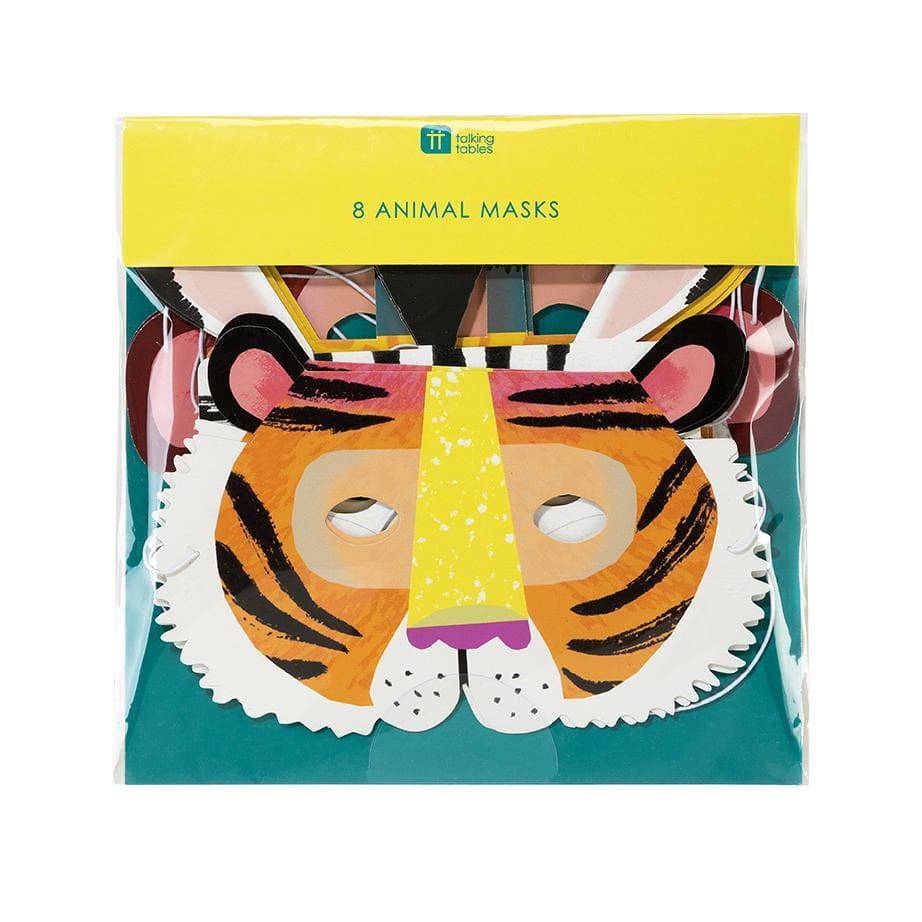 Party Animals Paper Masks 8ct | The Party Darling