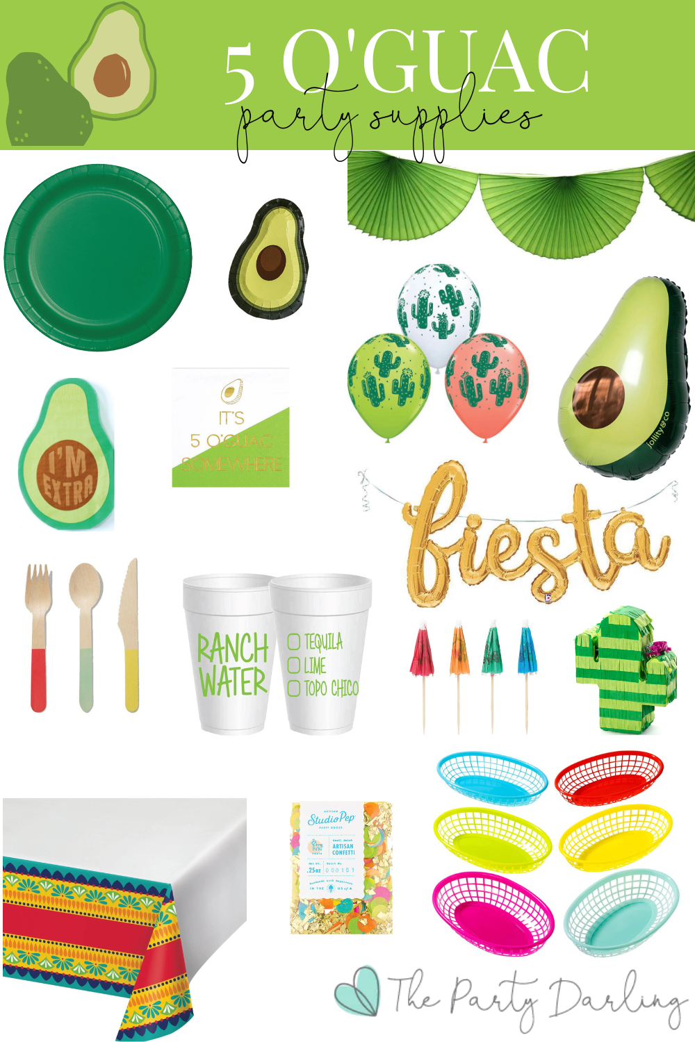 It's 5 O'Guac Somewhere Beverage Napkins 20ct| The Party Darling