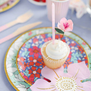 In Full Bloom Flower Topper on Cupcake