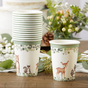 Woodland Baby Shower Cups 16ct - The Party Darling