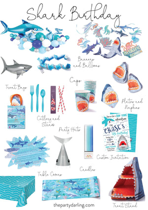Jawsome Shark Paper Placemats 12ct | The Party Darling