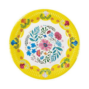 Boho Variety Floral Paper Lunch Plates 12ct | The Party Darling