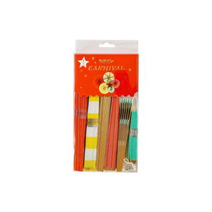 Carnival Party Fans 6ct Packaged