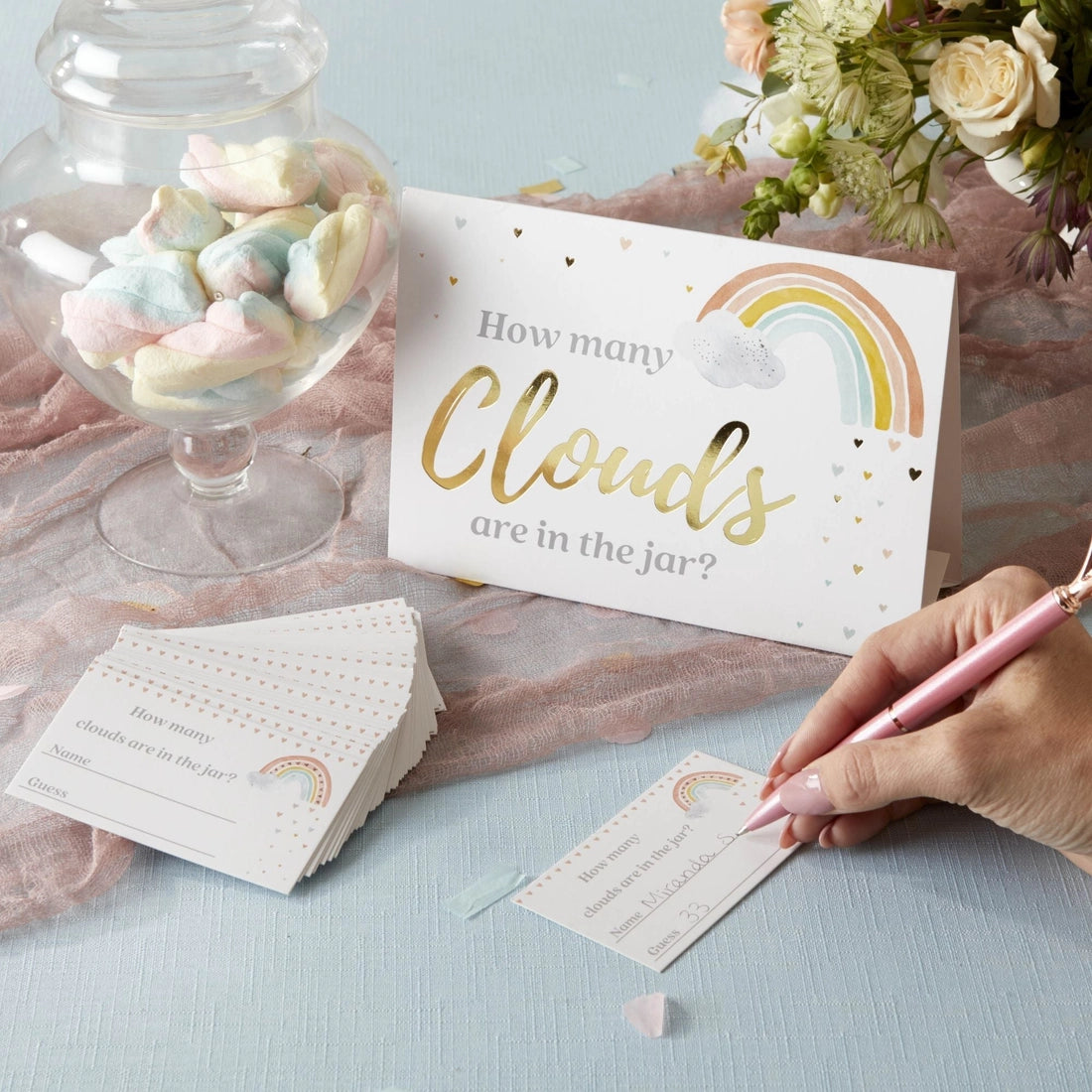 Boho Rainbow Baby Shower Advice Cards & Baby Shower Game | The Party Darling