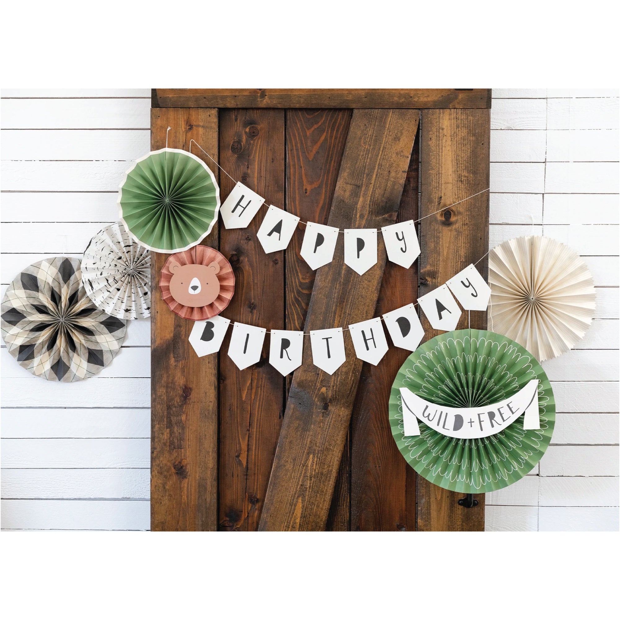 Adventure Happy Birthday Banner 4.5ft Displayed