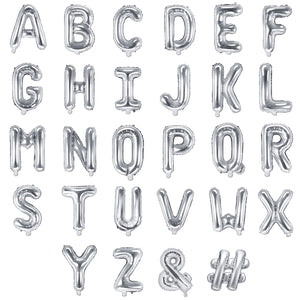 Air-Filled Silver Letter Balloons 13in | The Party Darling