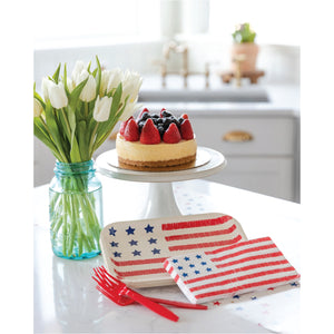 American Flag Guest Towels 24ct Dessert Table