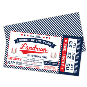 Baseball Ticket Birthday Party Invitation | The Party Darling