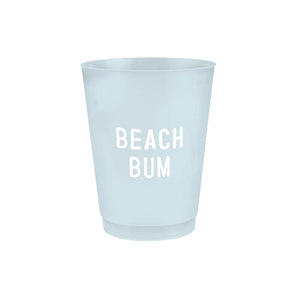 Beach Bum Blue Frosted Plastic Cups 8ct | The Party Darling