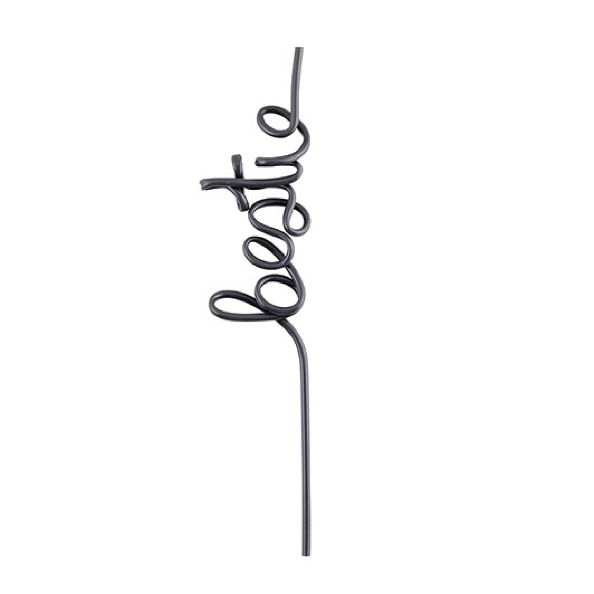 Black Bestie Plastic Word Straw | The Party Darling