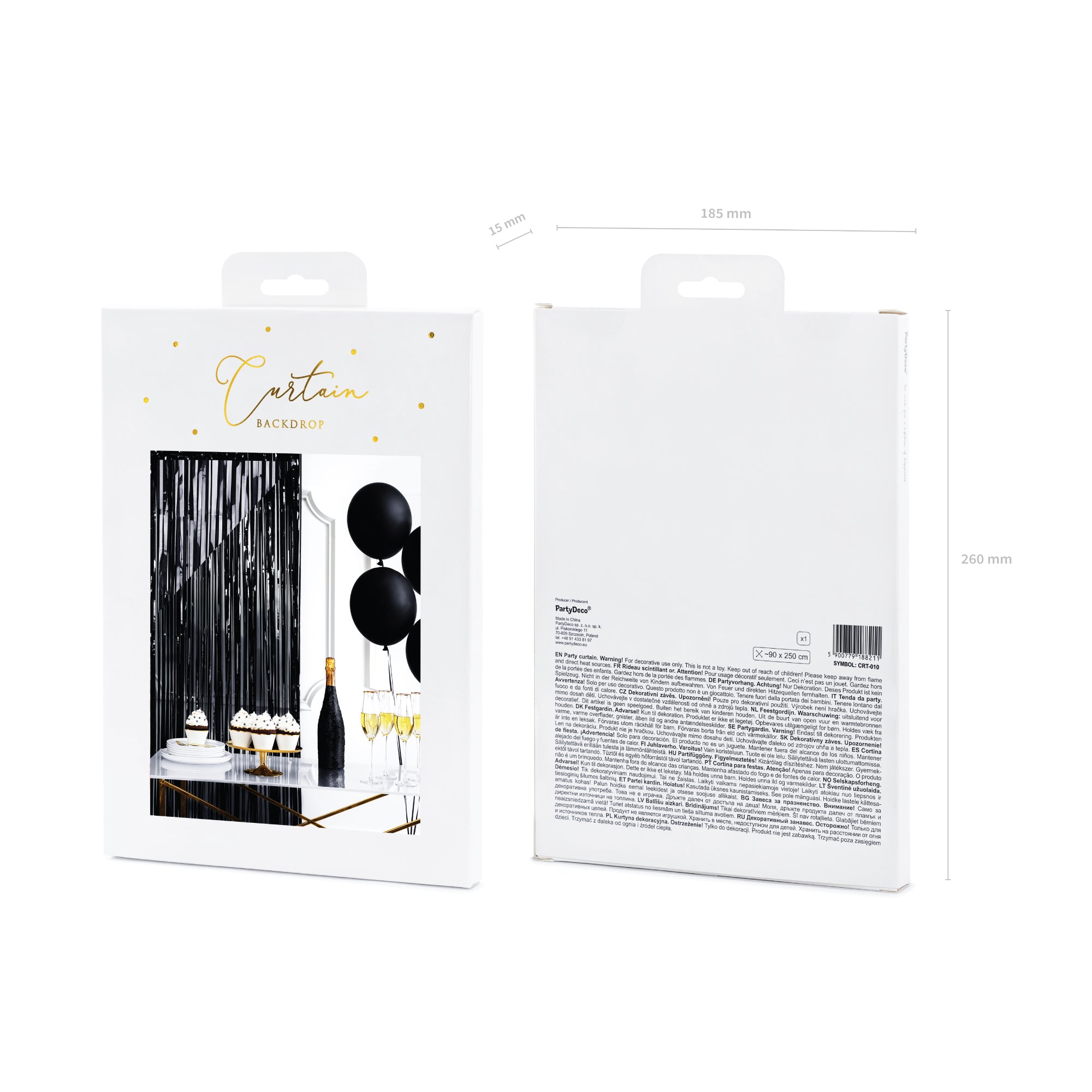 Black Fringe Curtain - The Party Darling