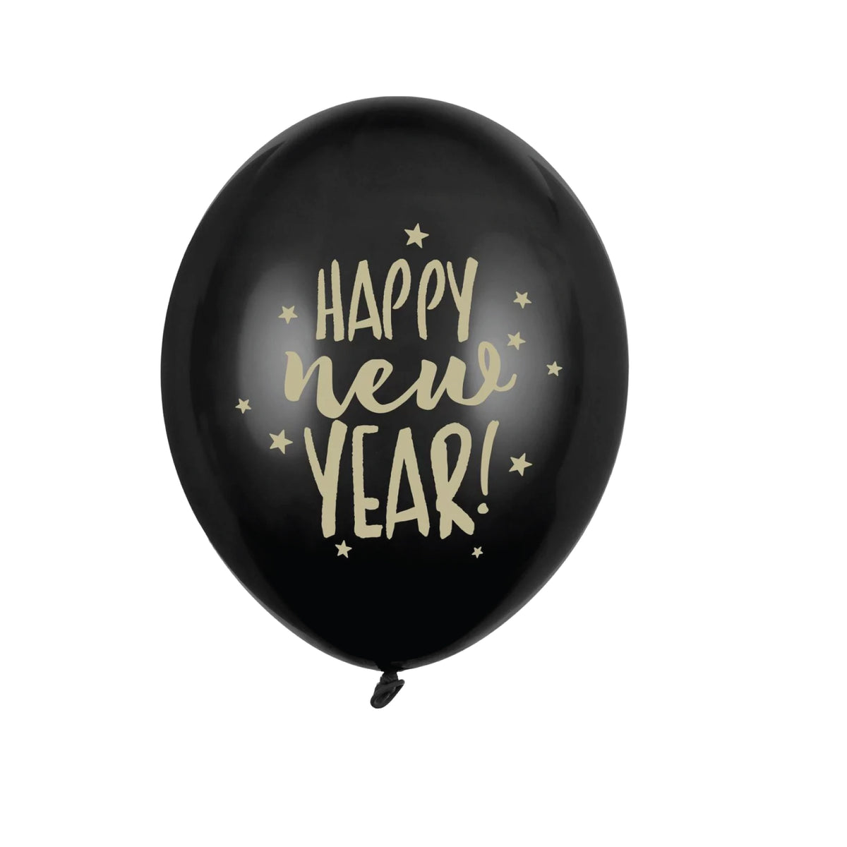 Black Happy New Year Latex Balloons 5ct | The Party Darling