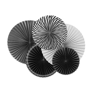 Black & White Paper Fan Decorations | The Party Darling