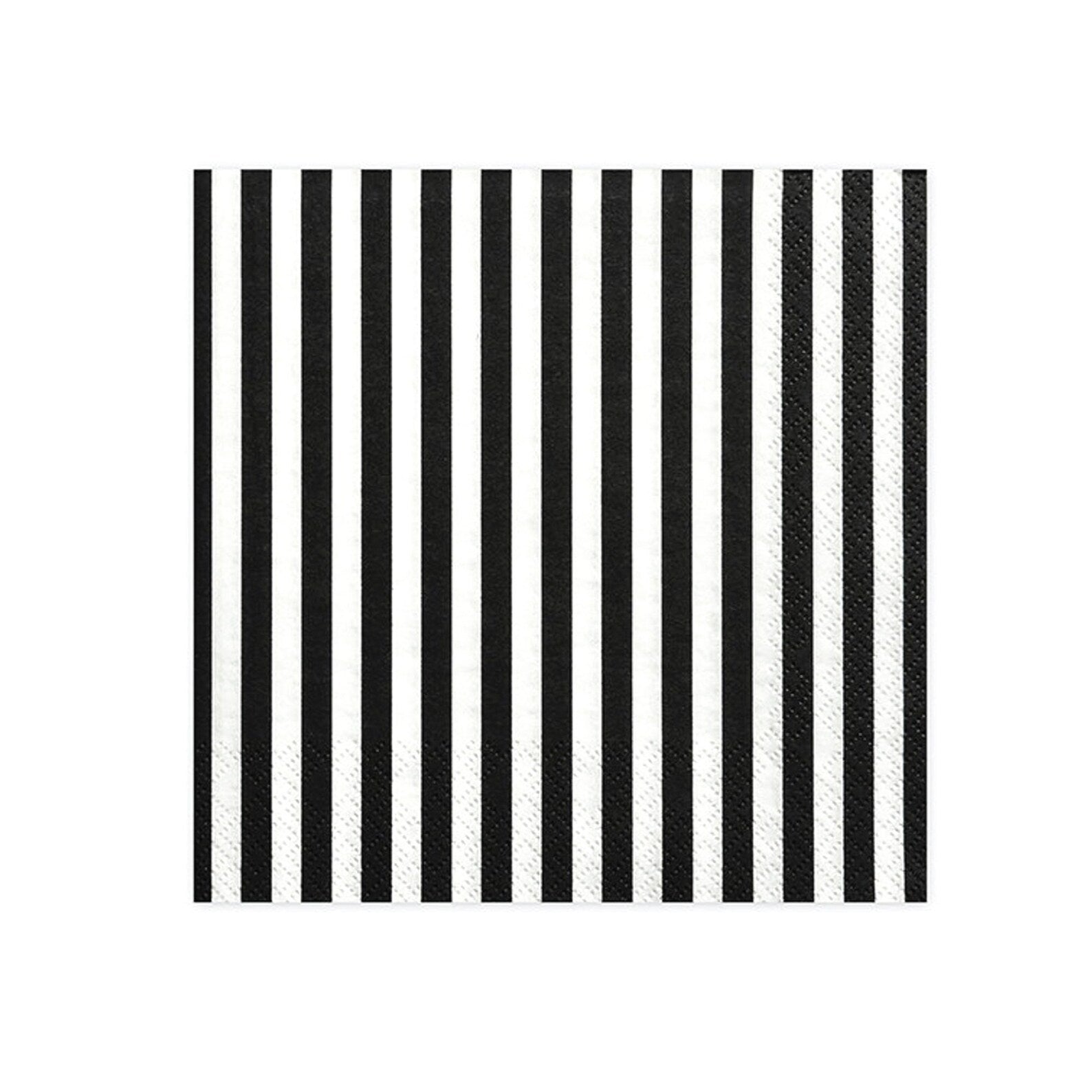 Black & White Striped Lunch Napkins 20ct | The Party Darling