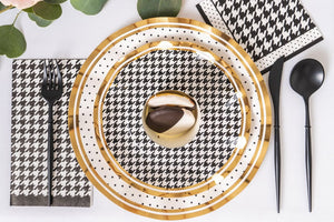 Blanc & Noir Wavy Dinner Plates - The Party Darling
