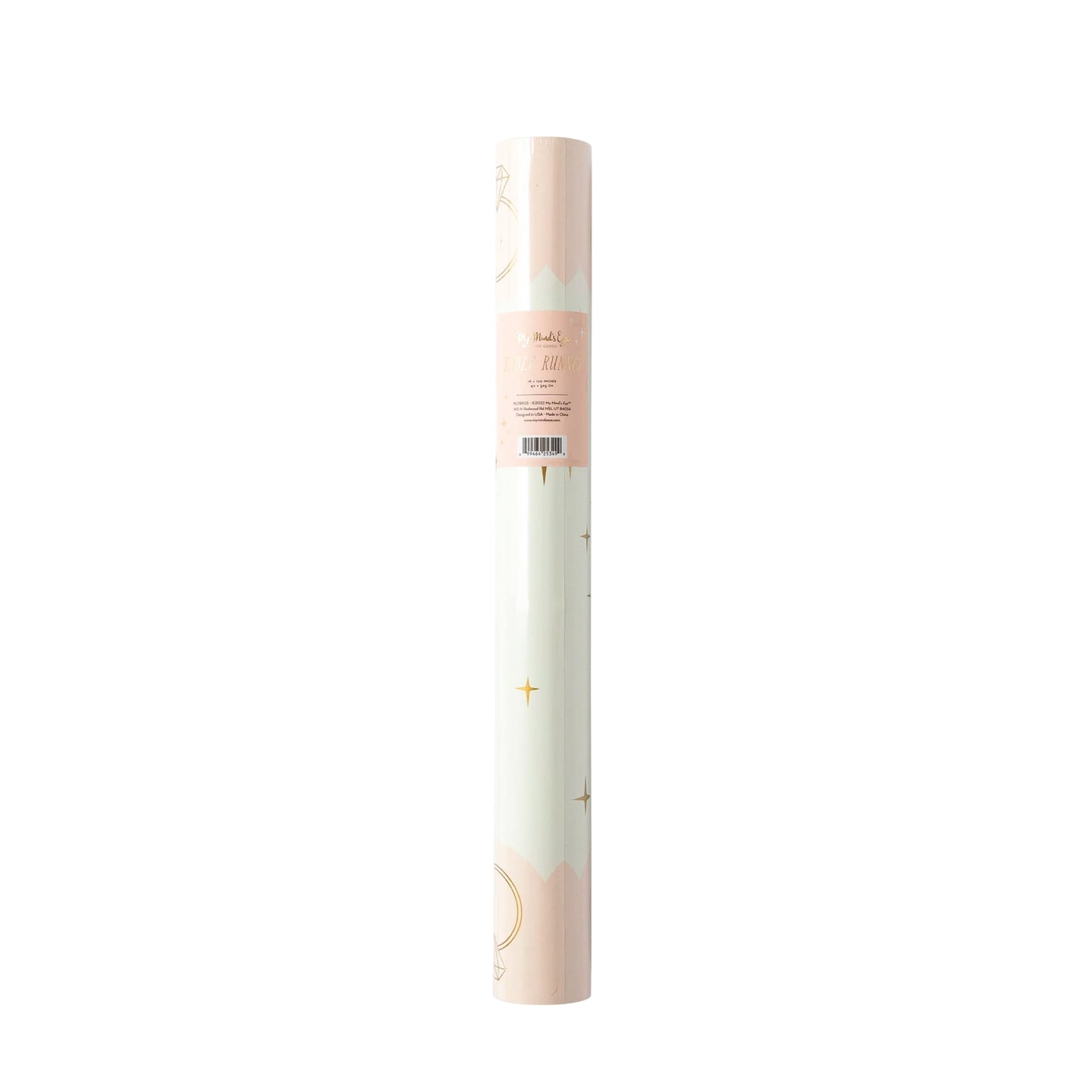 Gold & Pink Diamond Ring Paper Table Runner 10ft | The Party Darling