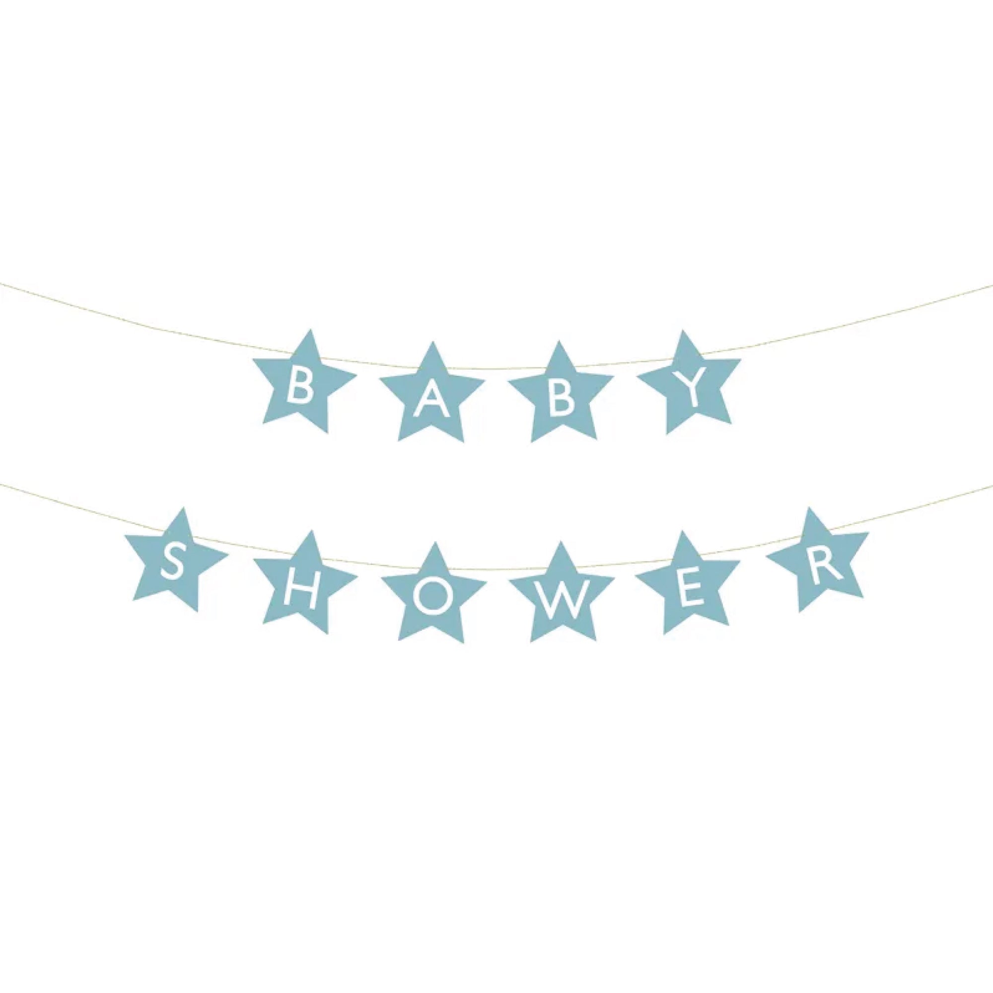 Blue Star Baby Shower Banner 9.5ft | The Party Darling