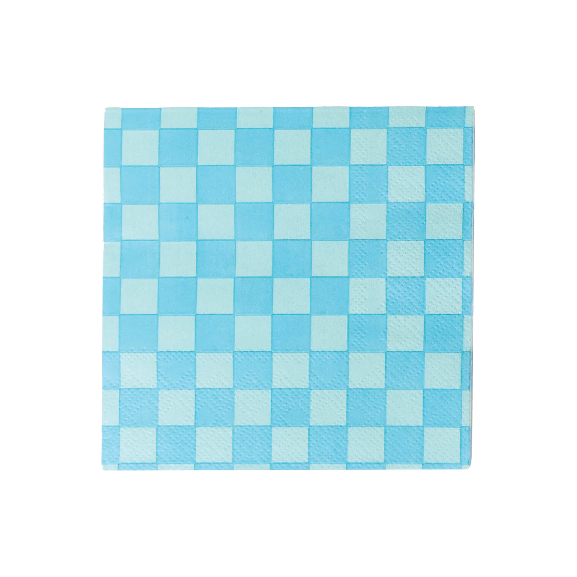 Blue Checkered Lunch Napkins 16ct | The Party Darling