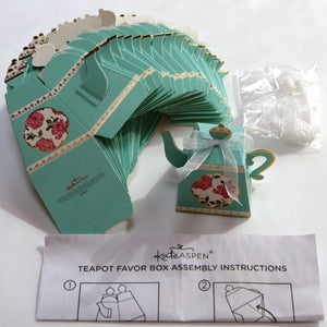 Blue Floral Tea Time Favor Boxes 24ct Assembly Instructions