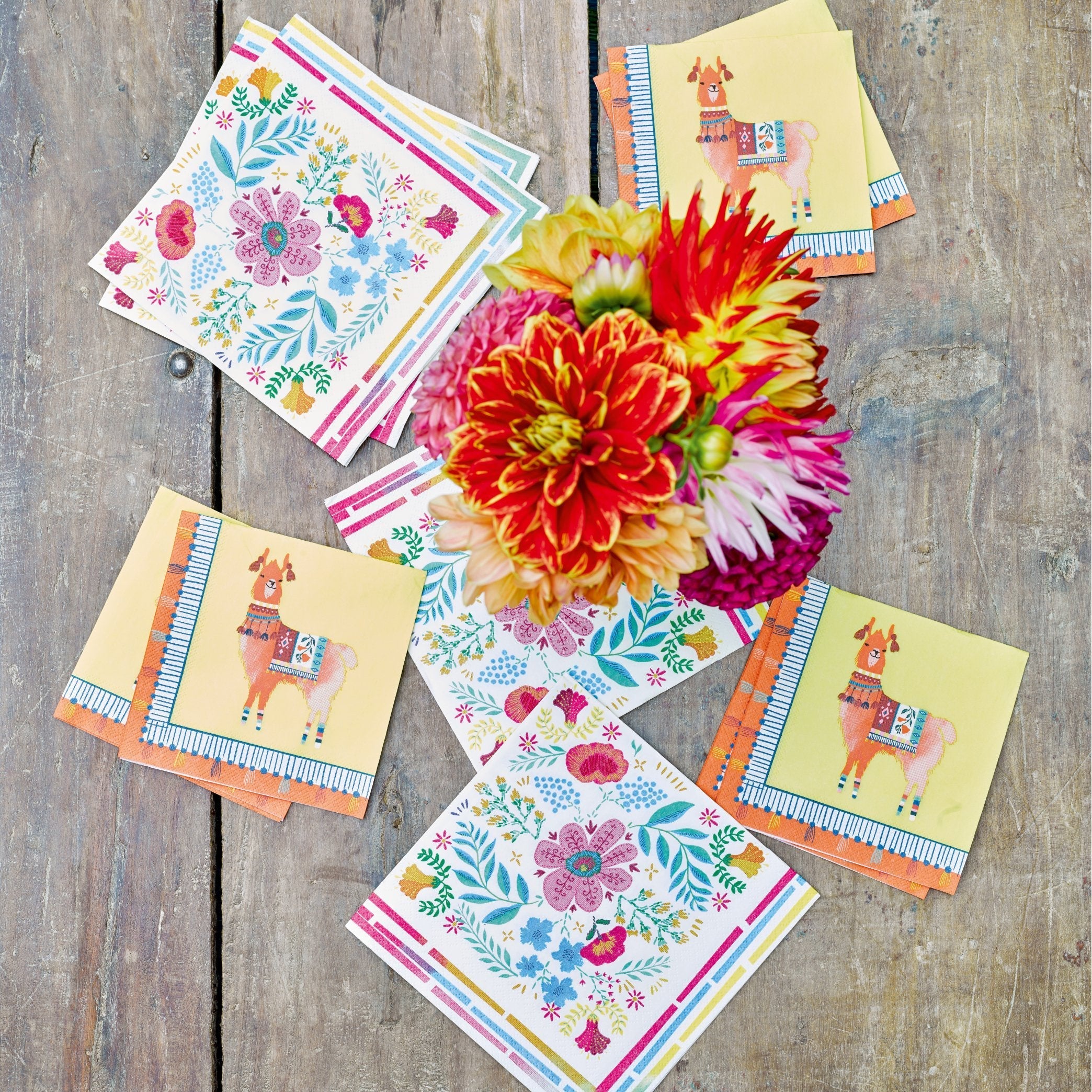 Boho Floral Lunch Napkins 20ct | The Party Darling