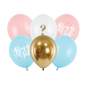 Boy or Girl Gender Reveal Balloon Bouquet 6ct | The Party Darling
