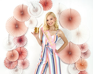 Pink & Gold Bride Squad Sash on Girl