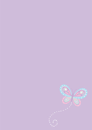 Fluttering Butterfly Birthday Party Invitation Back | The Party Darling