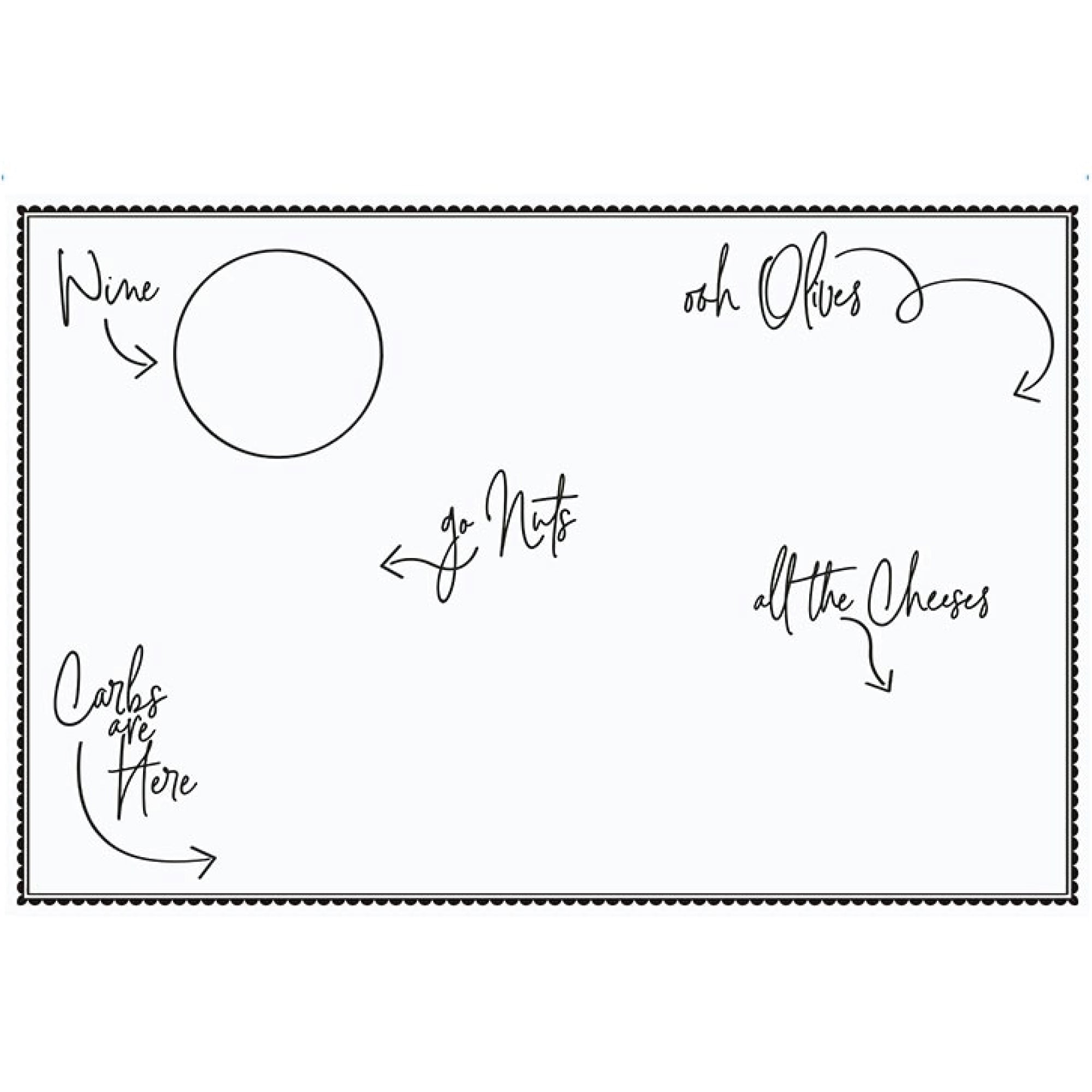 Charcuterie Layout Paper Table Decoration | The Party Darling