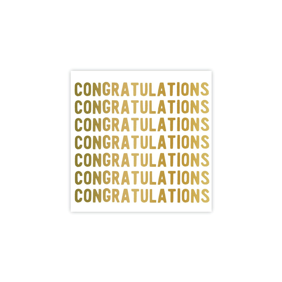Gold Congratulations Beverage Napkins 20ct | The Party Darling