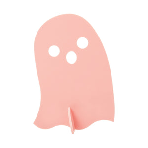Pink Acrylic Ghost Decorations 3ct Coral Pink