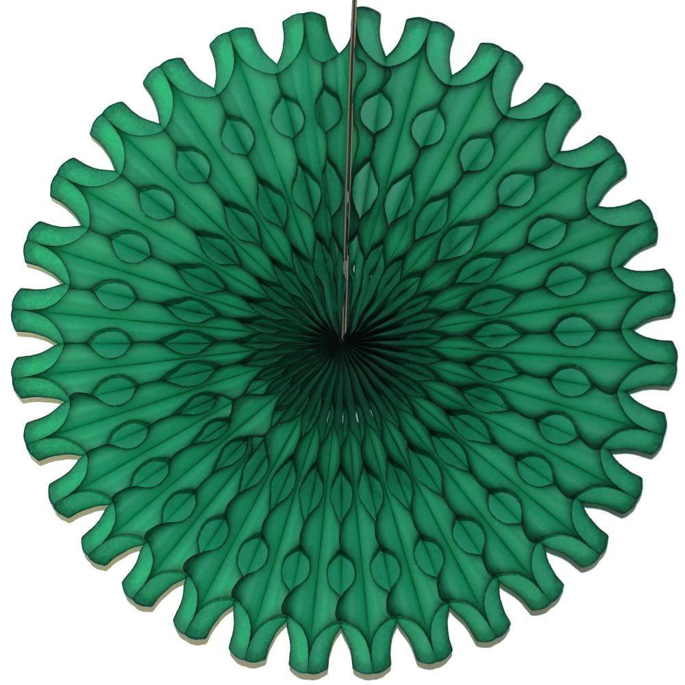 Dark Green Tissue Paper Fan 18" | The Party Darling
