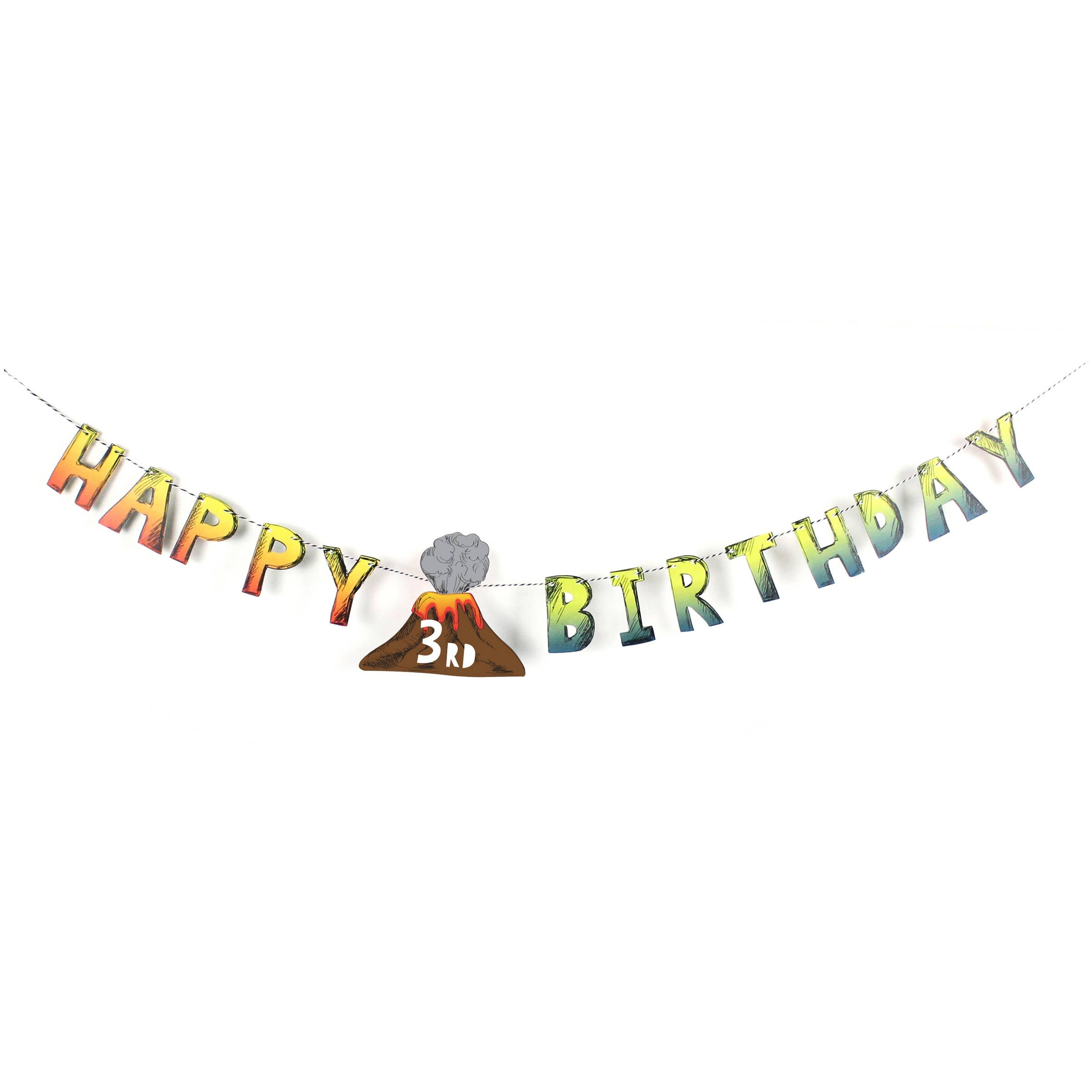 Dinosaur Birthday Age Banner 5ft | The Party Darling