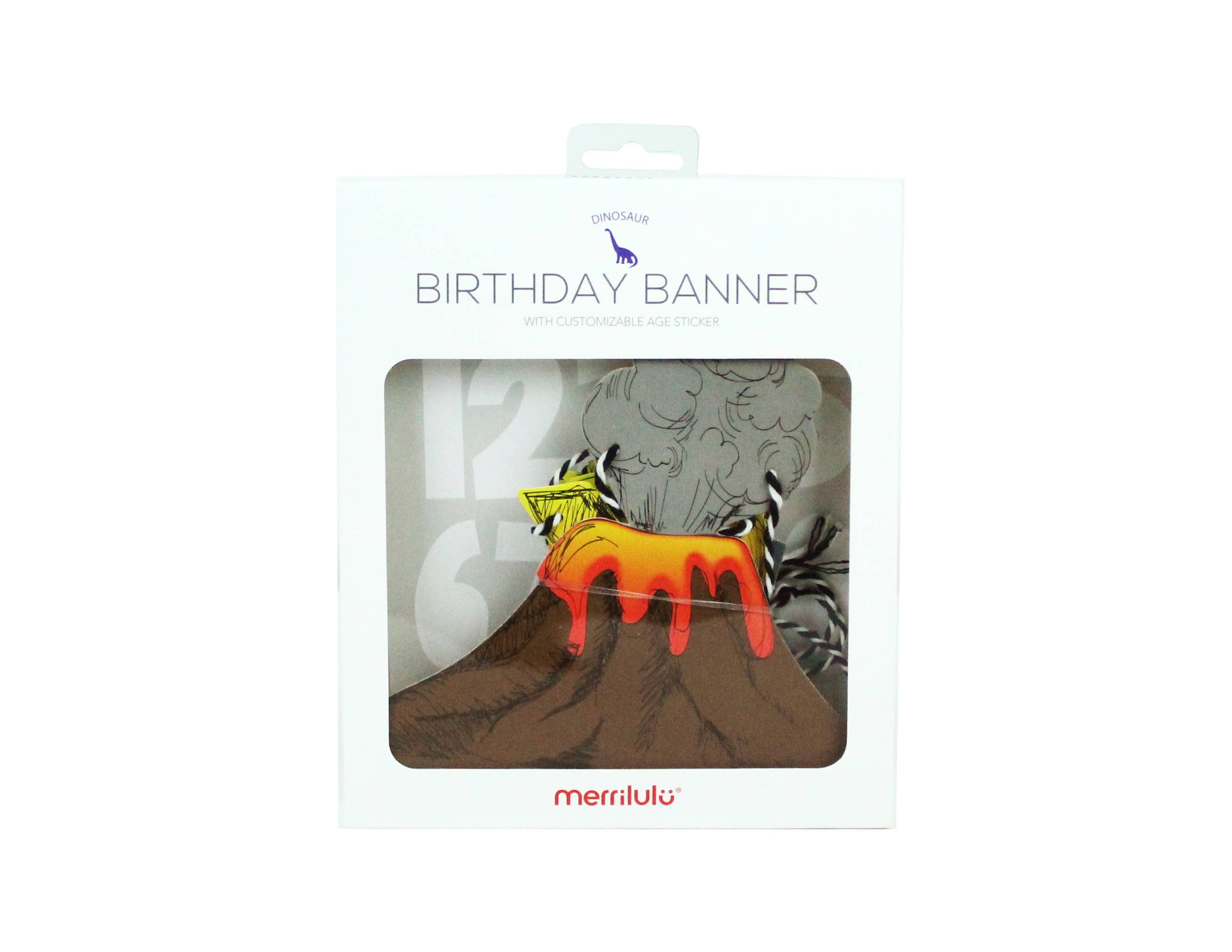 Dinosaur Birthday Age Banner - The Party Darling