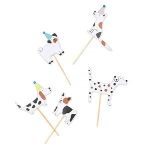 Dog Pawty Wooden Cupcake Picks 10ct | The Party Darling