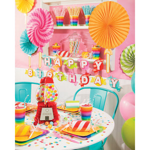 Candy Shop Happy Birthday Banner 7ft - The Party Darling