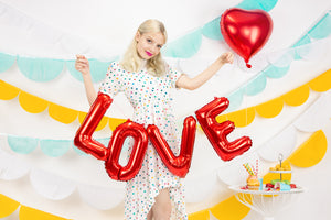 Red Letter LOVE Foil Balloon Kit Party
