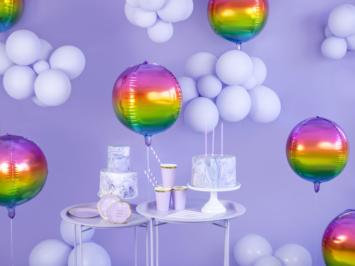 Rainbow Ombre Ball Balloon 16" rainbow party