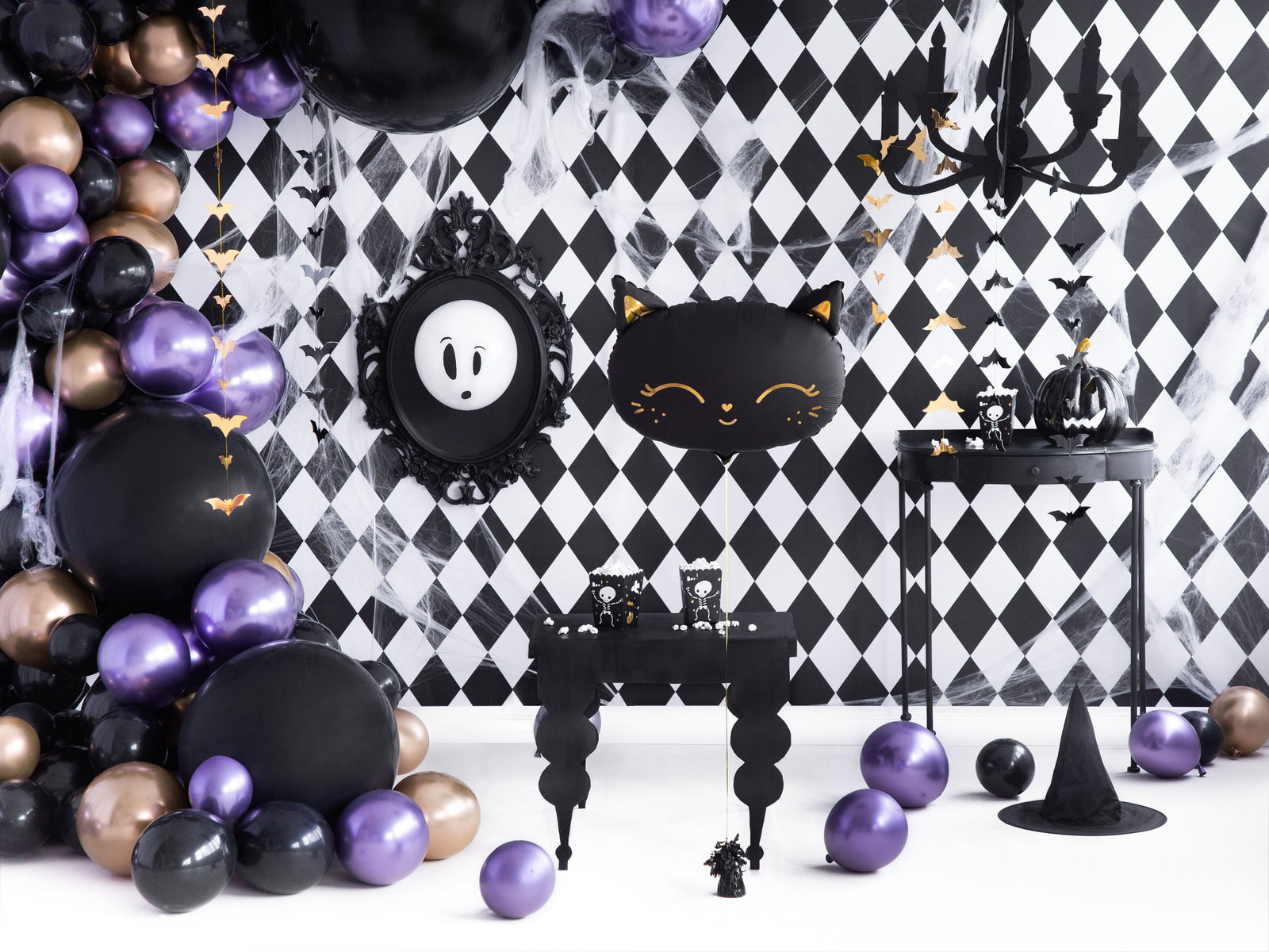 Black Cat Halloween Balloon  14in | The Party Darling