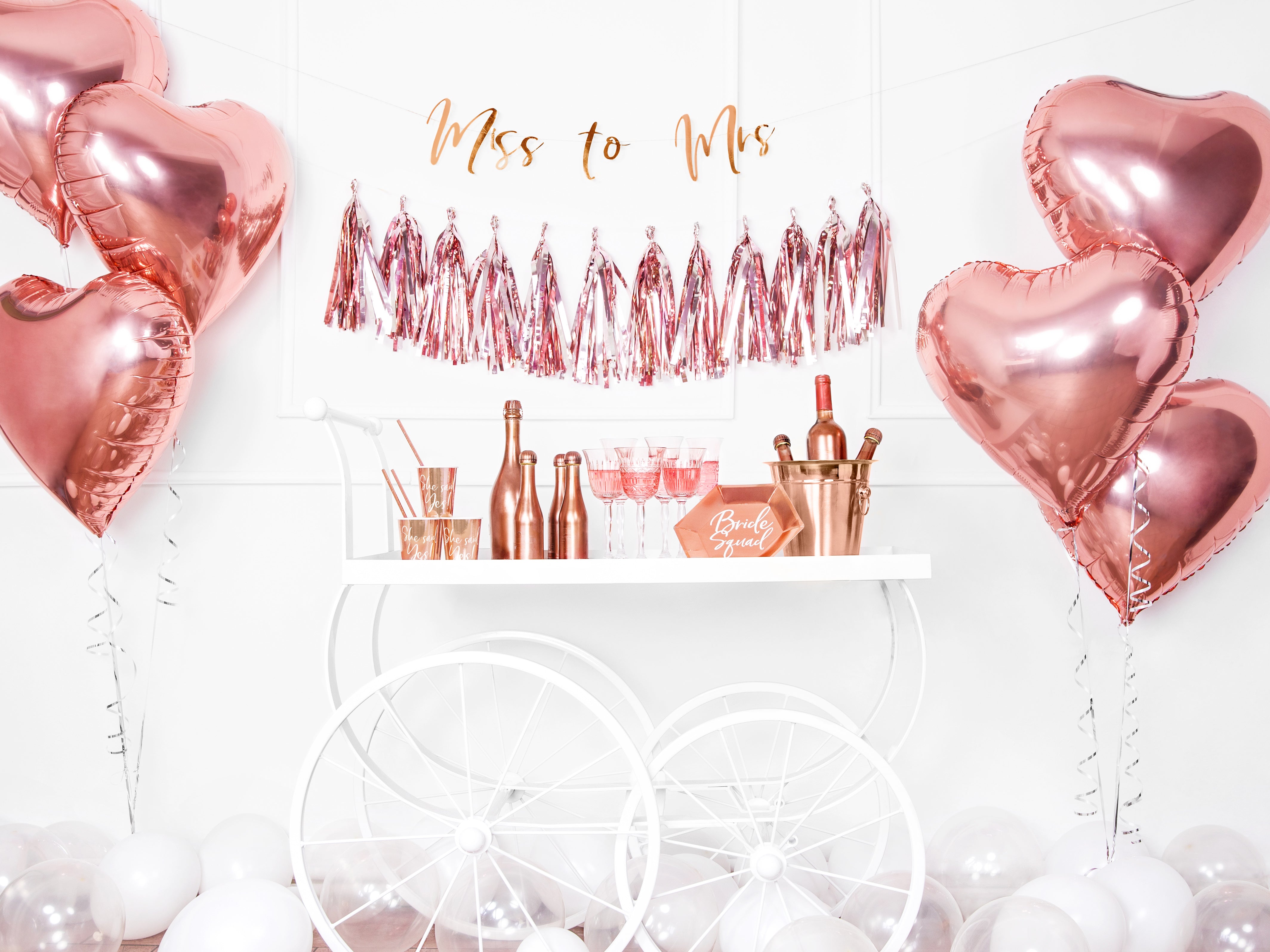 wedding shower Rose Gold Heart Foil Balloon 18"