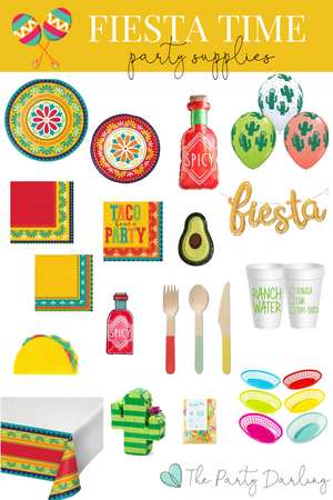 Fiesta Time Paper Lunch Plates 8ct | The Party Darling