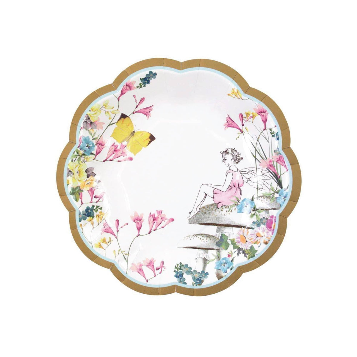 Floral Fairy Butterfly Dessert Plates 12ct | The Party Darling