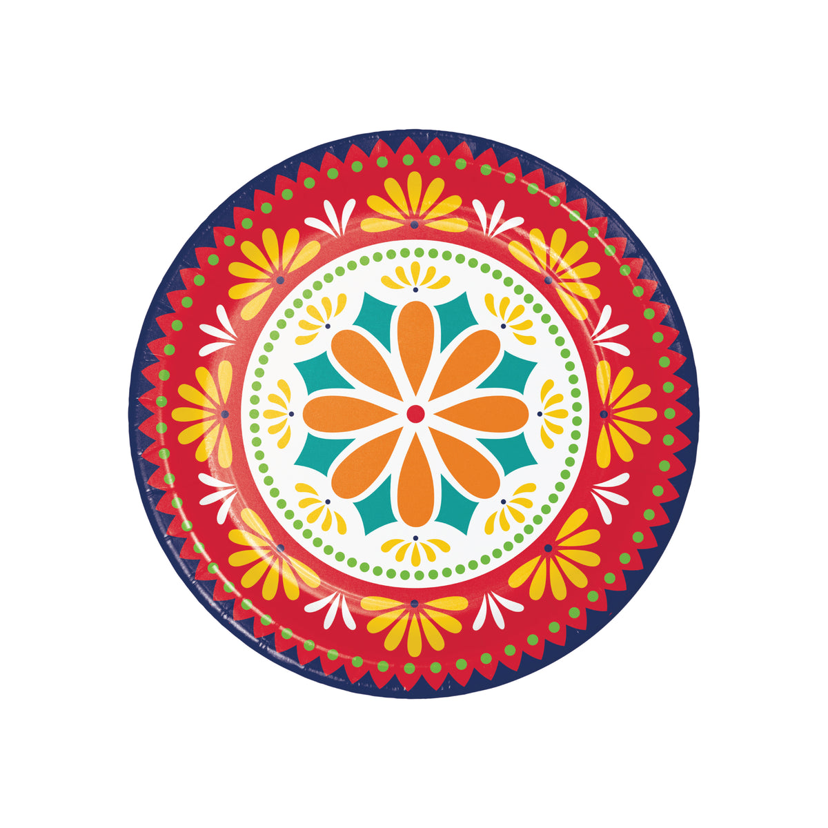 Fiesta Time Paper Dessert Plates 8ct | The Party Darling