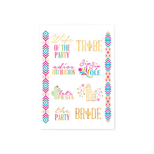 Final Fiesta Bachelorette Temporary Tattoos 10ct | The Party Darling