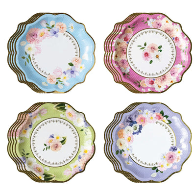 Floral Tea Party Assorted Lunch Plates 16ct
