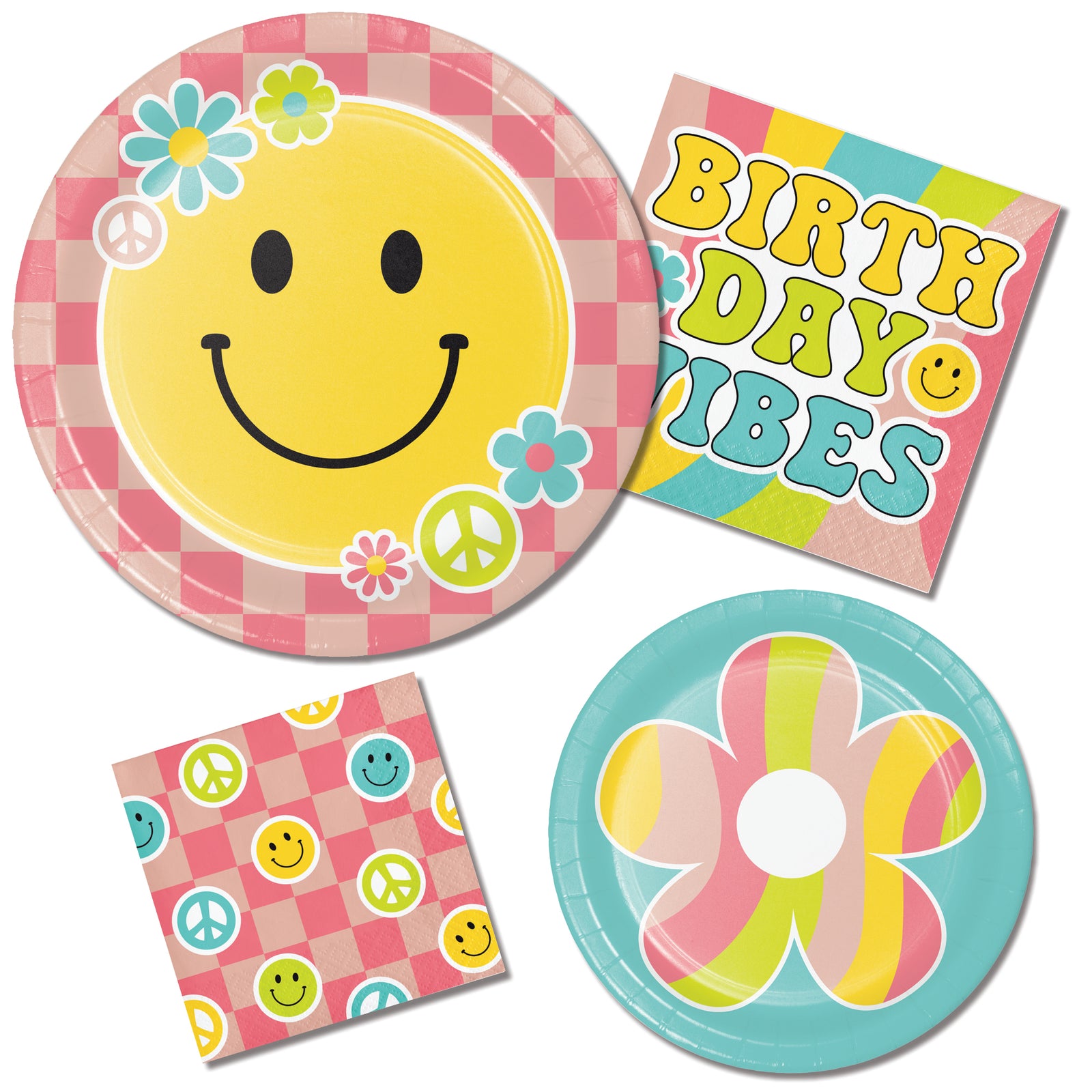Flower Power Dessert Napkins 16ct | The Party Darling
