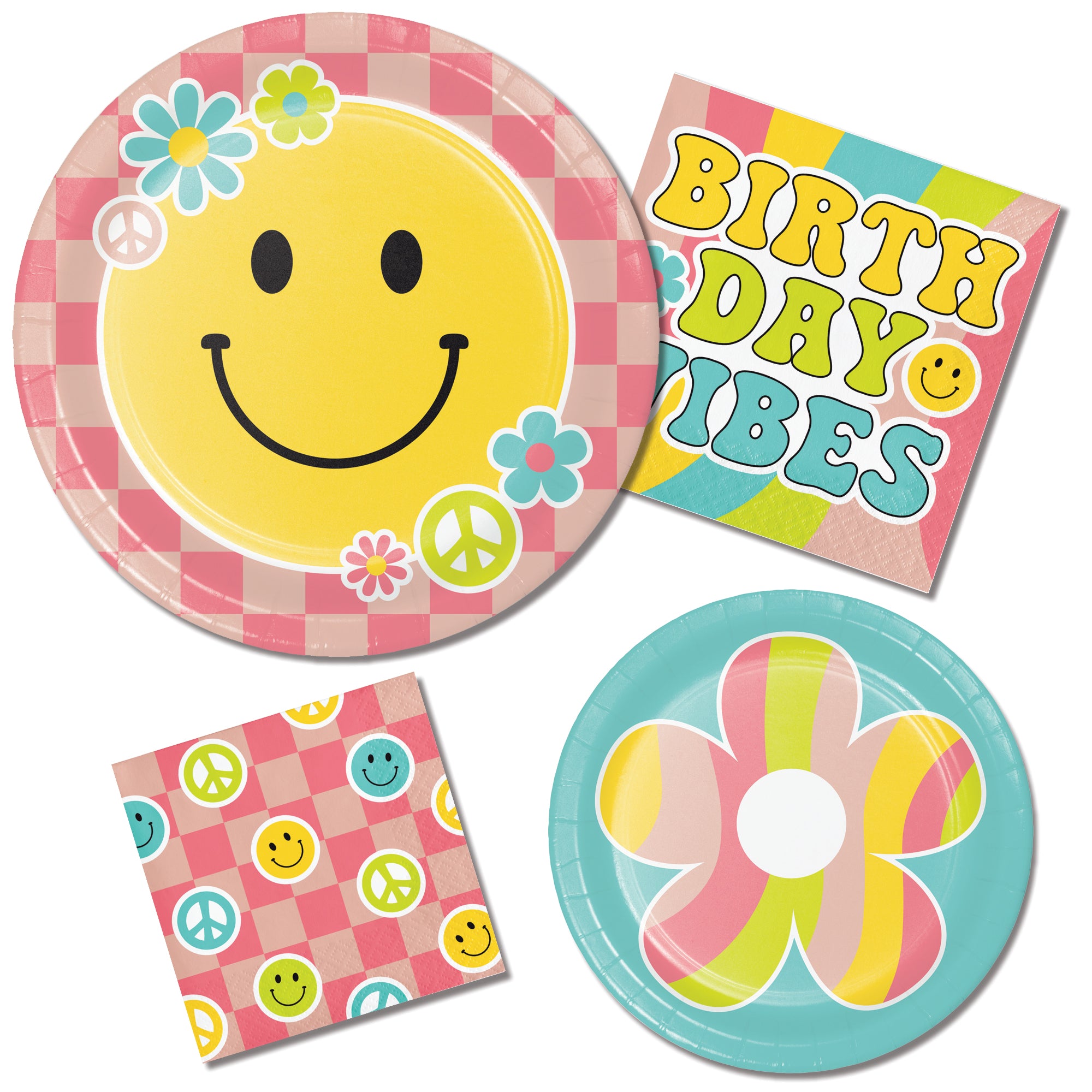 Flower Power Dessert Napkins 16ct | The Party Darling