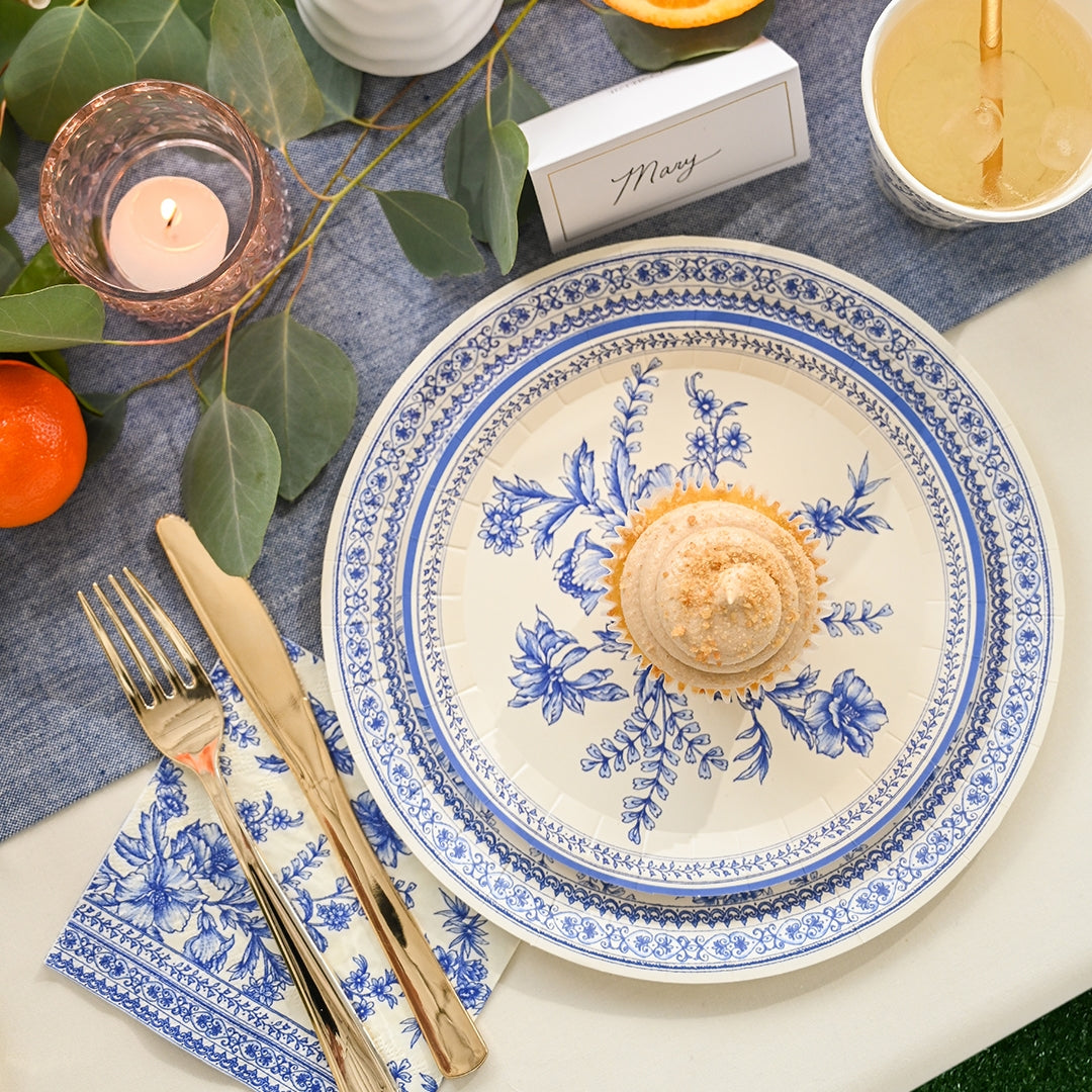 French Toile Paper Cocktail Napkins - The Party Darling
