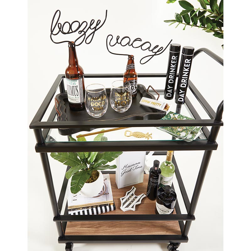 Black Boozy Plastic Word Straw | The Party Darling