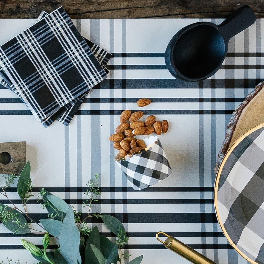 Golden Gingham Plaid Baking Cups - The Party Darling